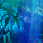 3D fractal artwork, underwater art